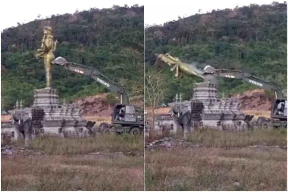 Patung Buddha Gantikan Dewa Hindu di Sempadan Thailand-Kemboja yang Dipertikaikan, Cetus Semula Ketegangan Serantau