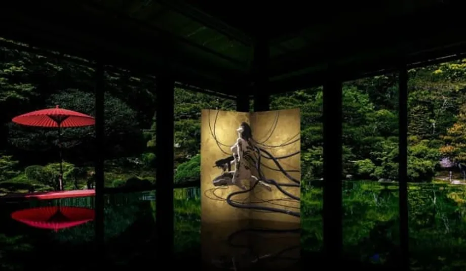 Ghost in the Shell Diolah dalam Seni Tradisional Jepun Menerusi Skrin Lipat Daun Emas Edisi Terhad