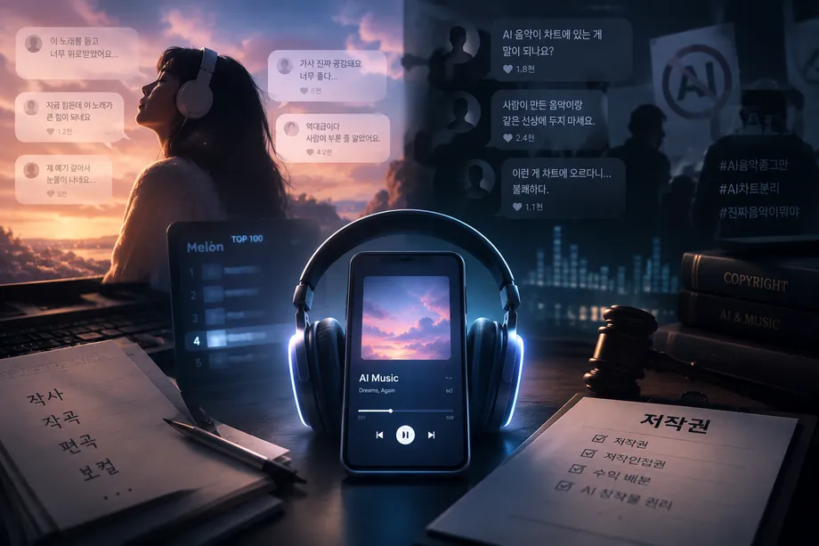 AI Songs Reach Korea's Top Charts as Copyright Rules Leave Royalties Unsettled